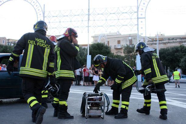  Festa dell'AIDO 2009: esercitazione dei vigili del fuoco 