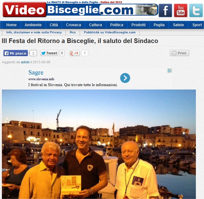 Festa del ritorno 2013: Articolo videoBisceglie.com