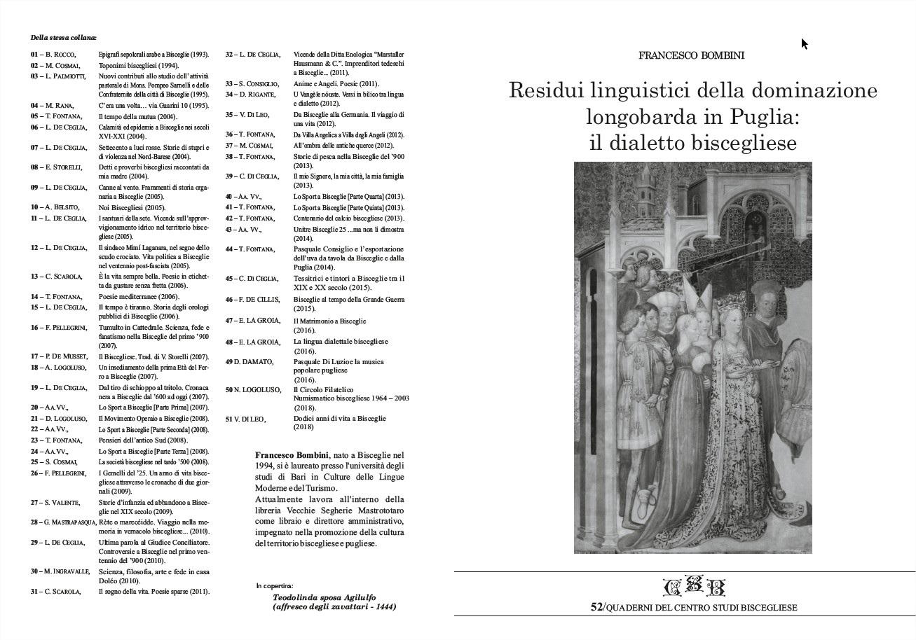 Residui linguistici della dominazione Longobarda in Puglia: il dialetto biscegliese