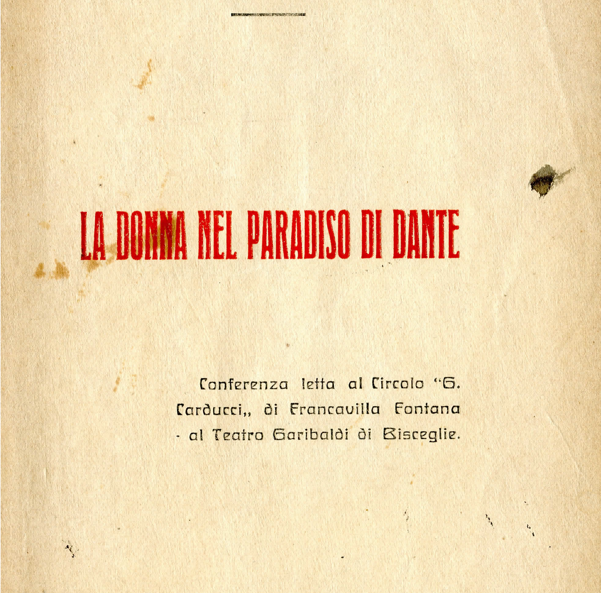 LA DONNA NEL PARADISO DI DANTE